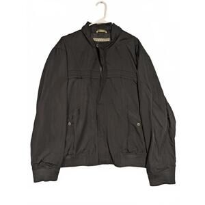 Kenneth Cole Reaction Nylon Bomber Jacket Black Lightweight Casual Mens XXL